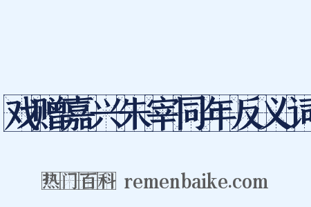 戏赠嘉兴朱宰同年反义词是什么意思的图片